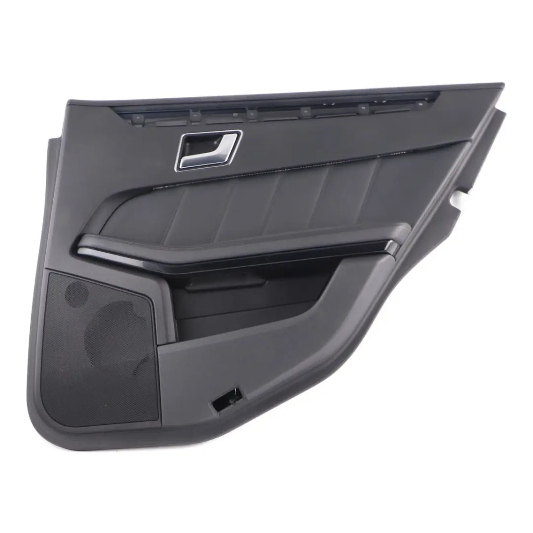 Door Card Rear Right O/S Trim Panel Black Leather to Mercedes W212 with Part number A2127300470 Mercedes W212 Door Card Rear Right O/S Trim Panel Black Leather - SKU A2127300470 - Part number A2127300470