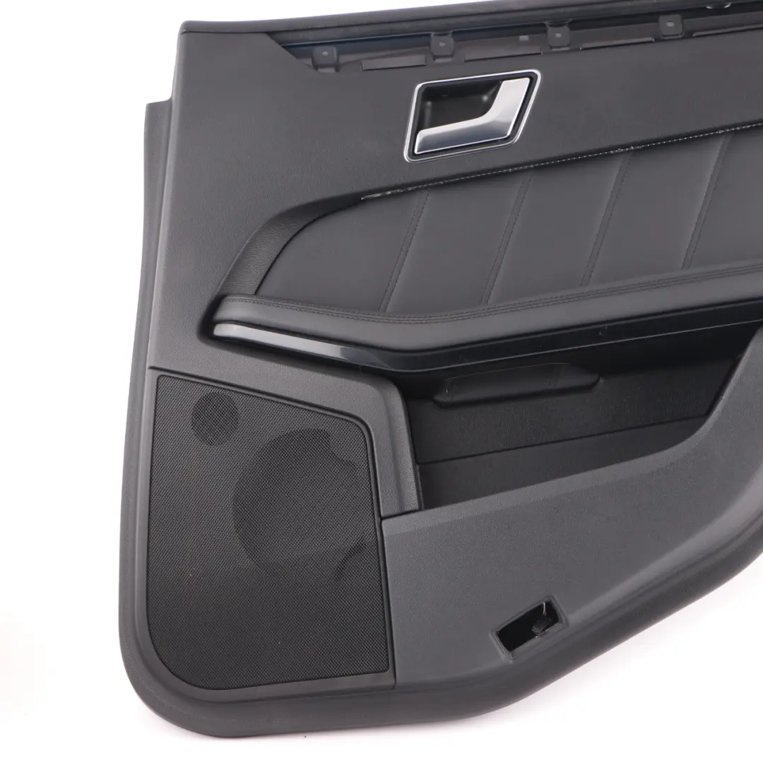 Door Card Rear Right O/S Trim Panel Black Leather to Mercedes W212 with Part number A2127300470 Mercedes W212 Door Card Rear Right O/S Trim Panel Black Leather - SKU A2127300470 - Part number A2127300470