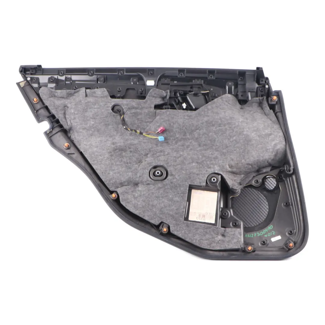 Door Card Rear Right O/S Trim Panel Black Leather to Mercedes W212 with Part number A2127300470 Mercedes W212 Door Card Rear Right O/S Trim Panel Black Leather - SKU A2127300470 - Part number A2127300470