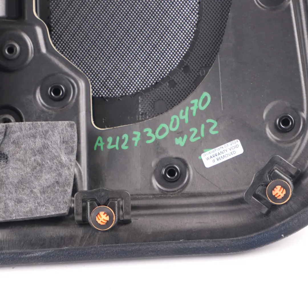 Door Card Rear Right O/S Trim Panel Black Leather to Mercedes W212 with Part number A2127300470 Mercedes W212 Door Card Rear Right O/S Trim Panel Black Leather - SKU A2127300470 - Part number A2127300470