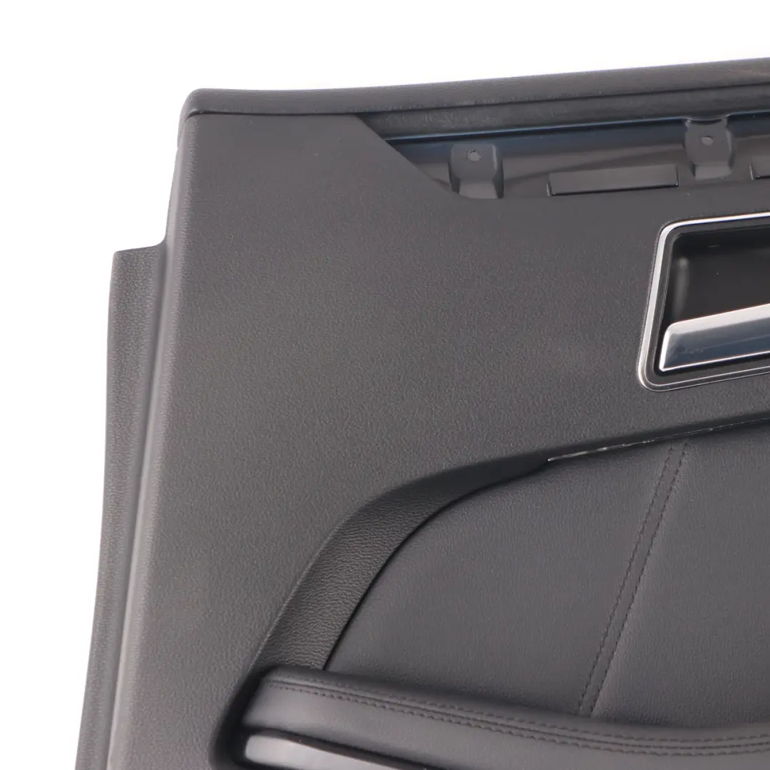 Mercedes W212 Door Card Rear Right O/S Trim Panel Black Leather - SKU A2127300470 - Part number A2127300470