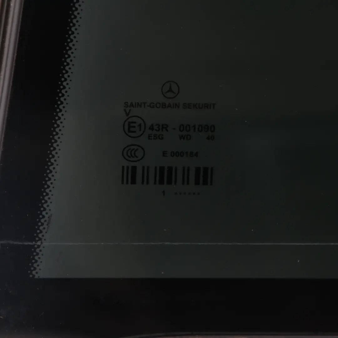 Mercedes W212 Vetro Finestra Posteriore Sinistra Lato Porta Tinta Nero AS3 - SKU A2127300755 - Numero di parte A2127300755