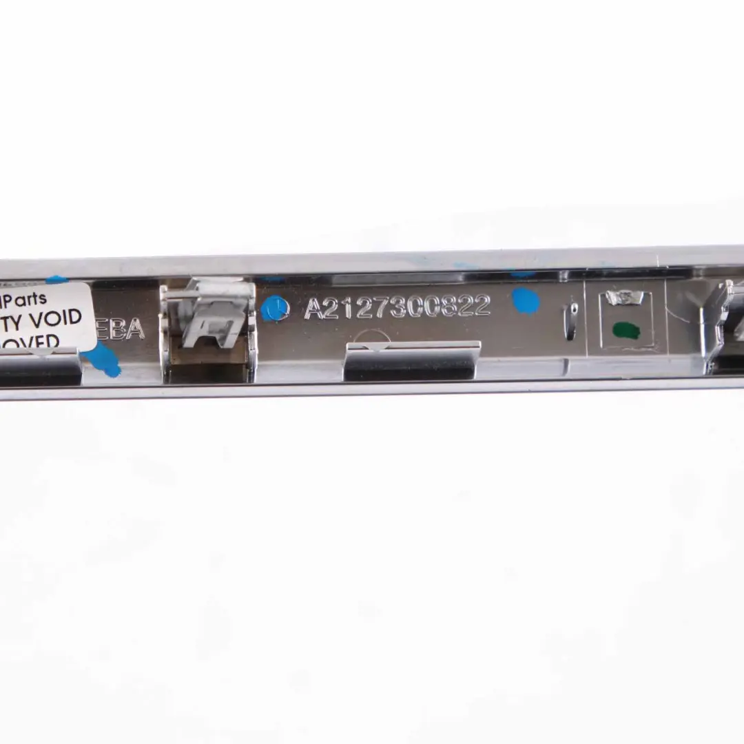 Door Strip Rear Right O/S Cover Trim Aluminium Interior to Mercedes W212 with Part number A2127300822 Mercedes W212 Door Strip Rear Right O/S Cover Trim Aluminium Interior - SKU A2127300822 - Part number A2127300822