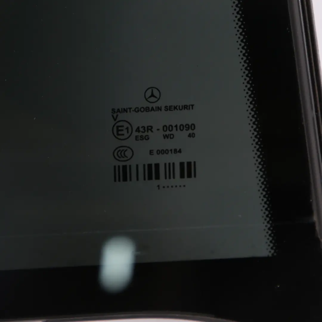 Mercedes W212 Window Glass Rear Right O/S Door Side Tinted Black AS3 - SKU A2127300855 - Part number A2127300855