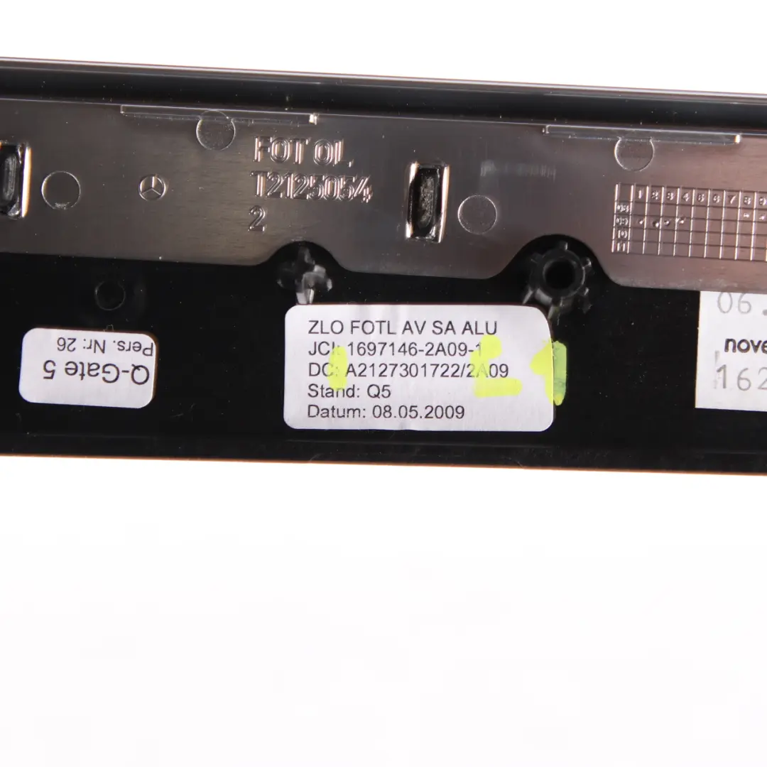 Interior Door Trim Rear Left Card Strip Aluminium 1 to Mercedes W212 with Part number A2127301722 Mercedes W212 Interior Door Trim Rear Left Card Strip Aluminium 1 - SKU A2127301722-1 - Part number A2127301722