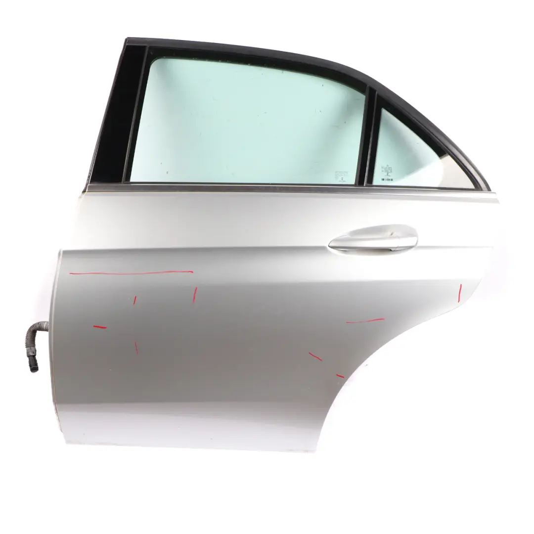 Door Rear Left N/S Cover Panel Iridium Silver Metallic - 775 to Mercedes W212 with Part number A2127303305 Mercedes W212 Door Rear Left N/S Cover Panel Iridium Silver Metallic - 775 - SKU A2127303305-IRS - Part number A2127303305