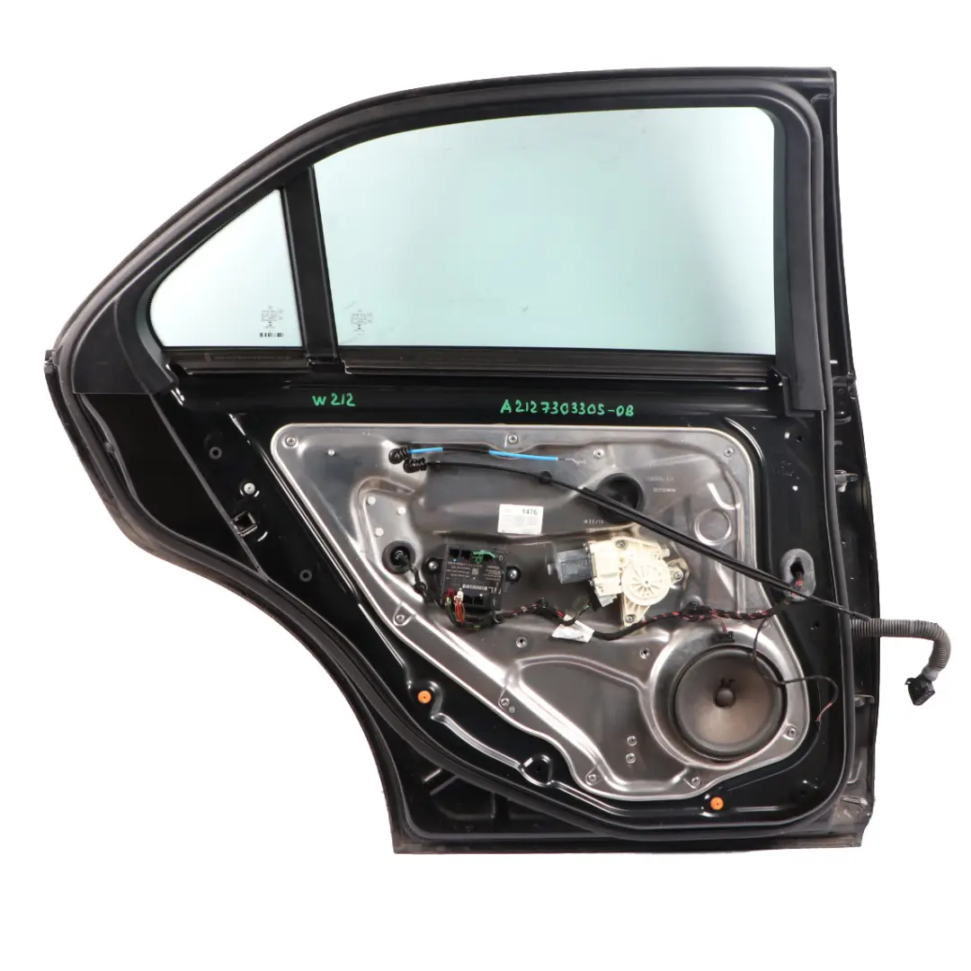 Mercedes W212 Door Rear Left N/S Cover Panel Obsidian Black Metallic - 197 - SKU A2127303305-OB - Part number A2127303305