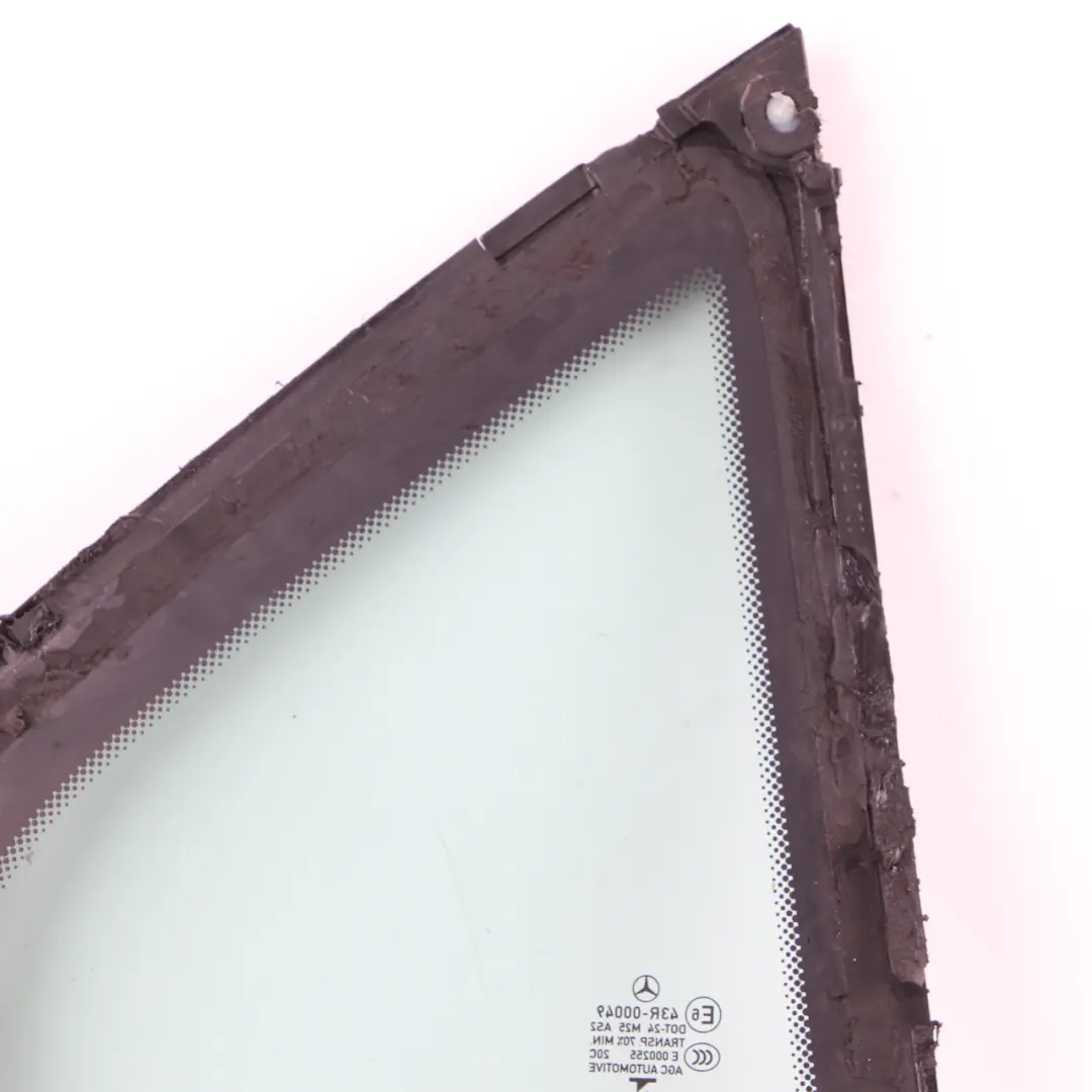 Window Glass Rear Door Left N/S Glazing Quarter AS2 to Mercedes W212 with Part number A2127303900 Mercedes W212 Window Glass Rear Door Left N/S Glazing Quarter AS2 - SKU A2127303900 - Part number A2127303900