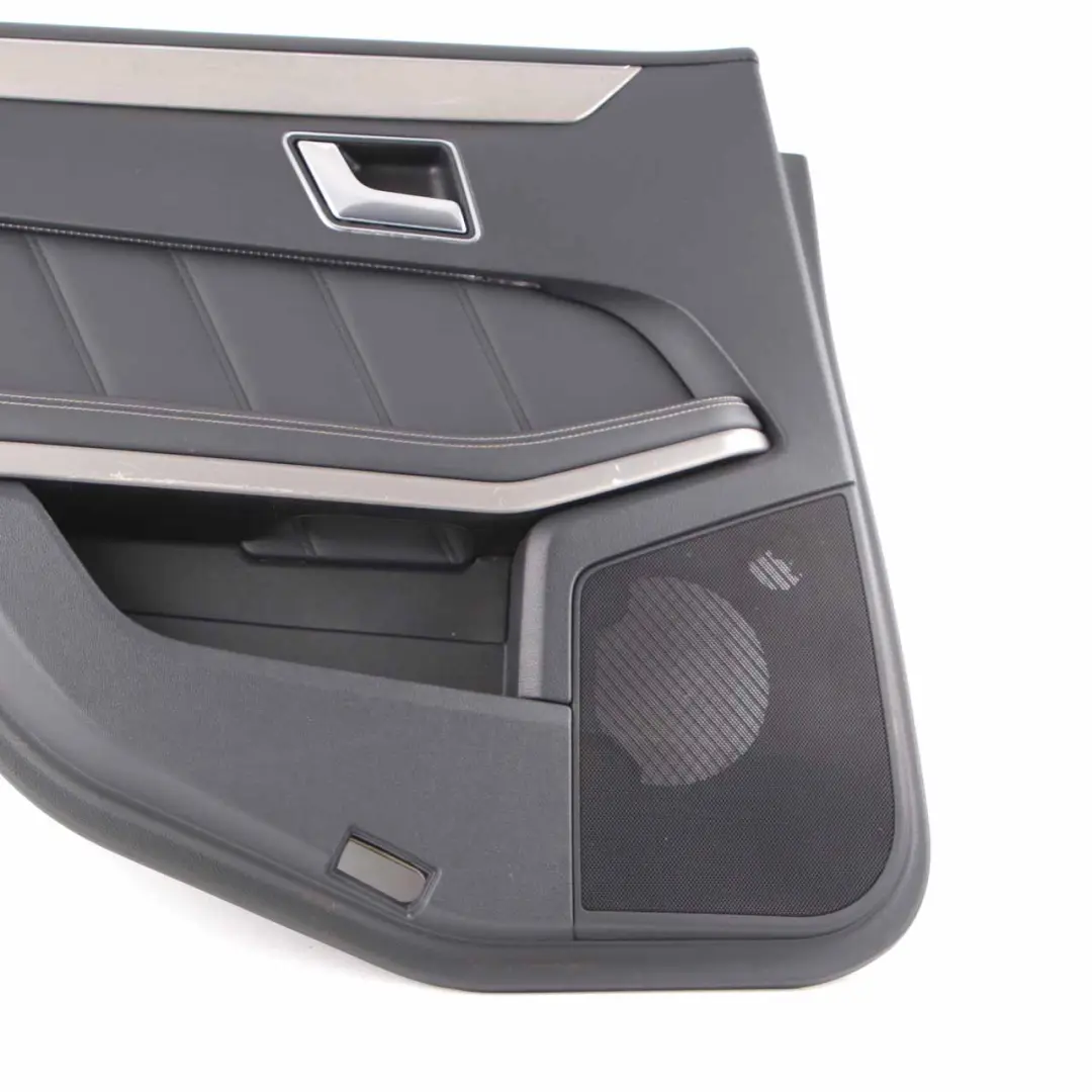 Mercedes W212 Door Card Rear Left N/S Trim Panel Cover Black Leather - SKU A2127306770-2 - Part number A2127306770