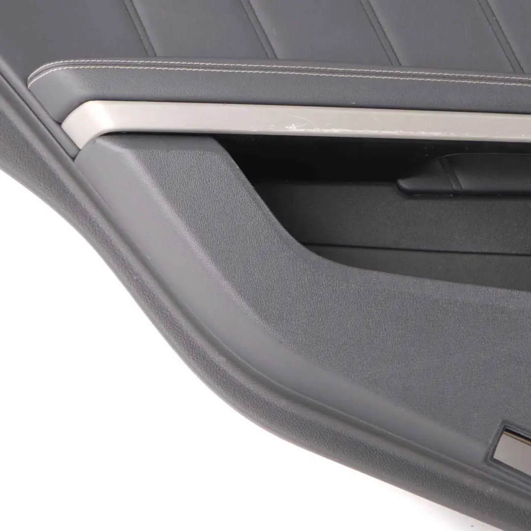 Mercedes W212 Door Card Rear Left N/S Trim Panel Cover Black Leather - SKU A2127306770-2 - Part number A2127306770