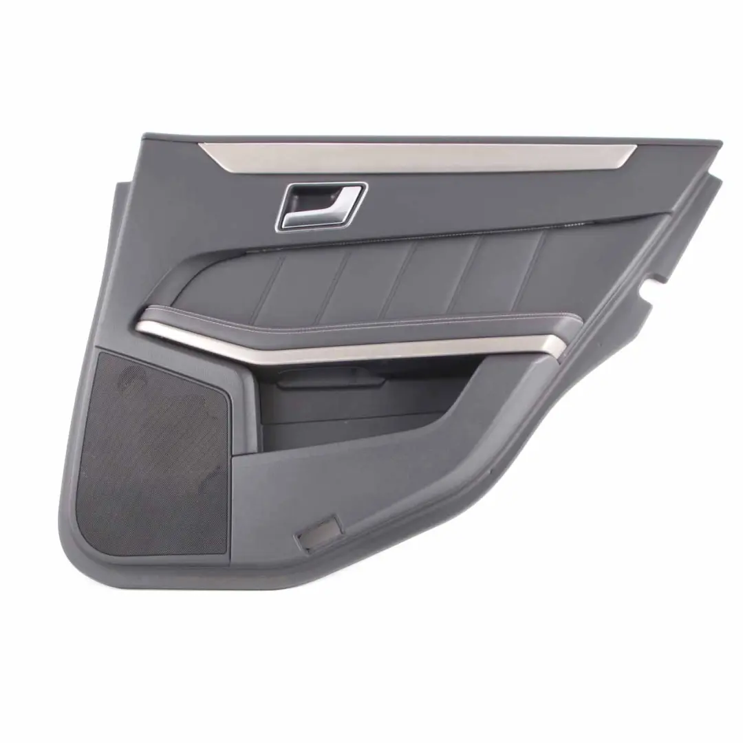 Mercedes W212 Door Card Rear Right O/S Door Trim Panel Cover Black Leather - SKU A2127306870-2 - Part number A2127306870