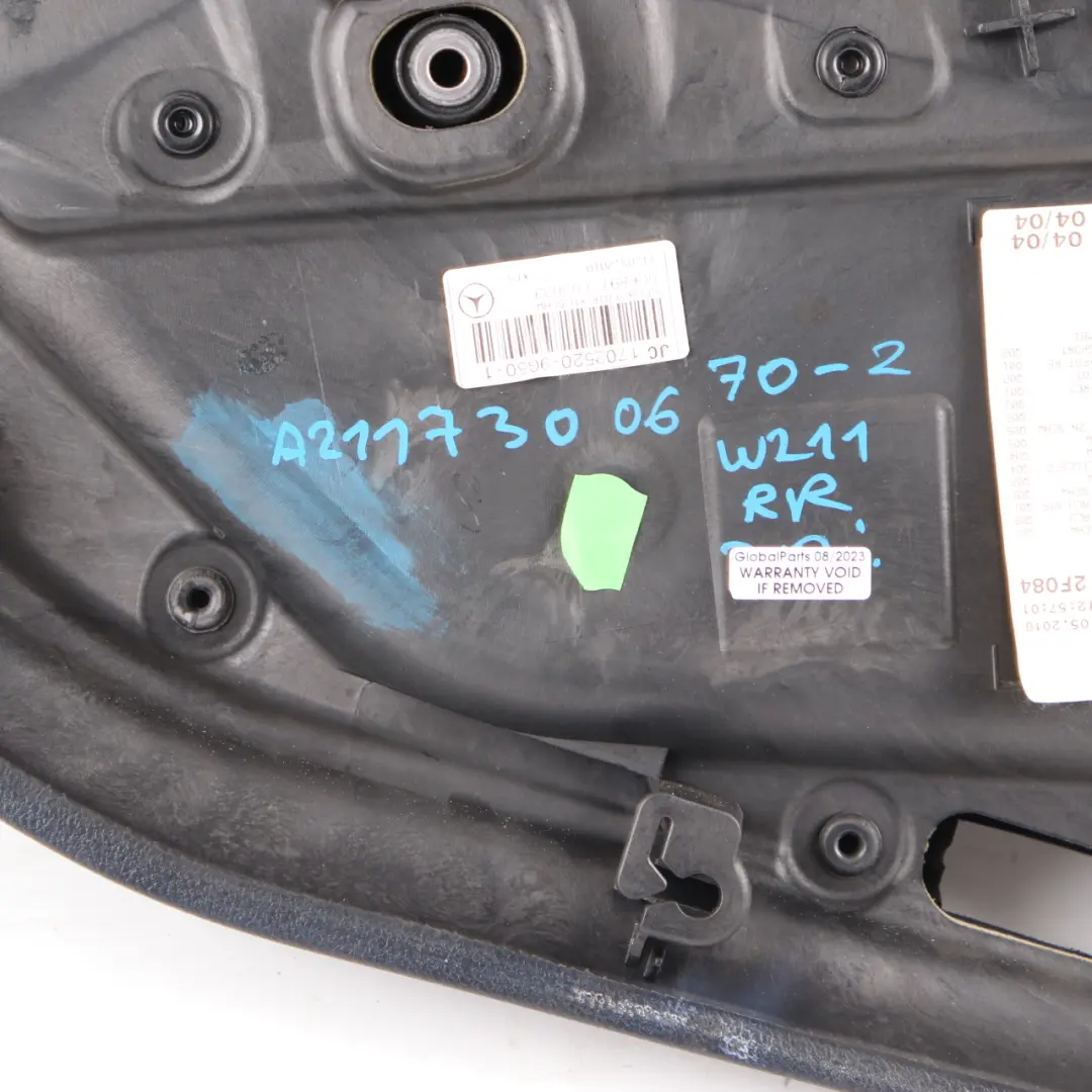 Door Card Rear Right O/S Door Trim Panel Cover Black Leather to Mercedes W212 with Part number A2127306870 Mercedes W212 Door Card Rear Right O/S Door Trim Panel Cover Black Leather - SKU A2127306870-2 - Part number A2127306870