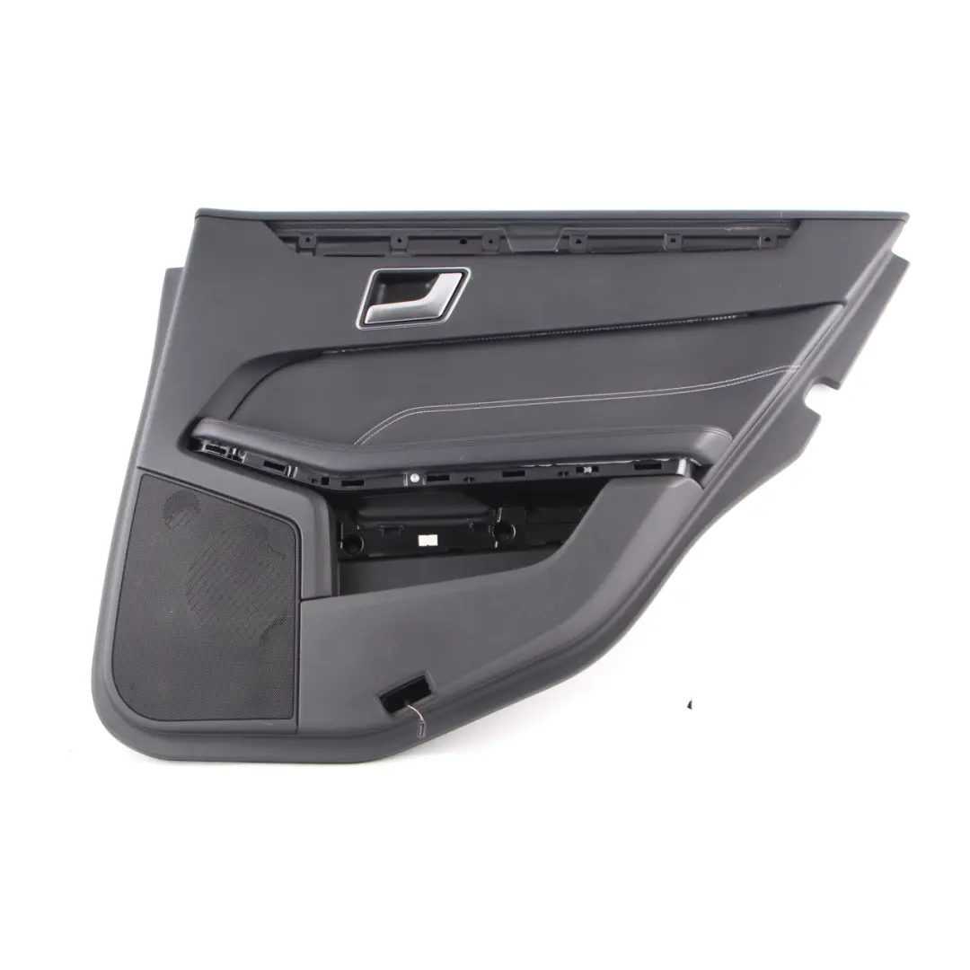 Door Card Rear Right O/S Trim Panel Cover Black Imitation Leather to Mercedes W212 with Part number A2127306870 Mercedes W212 Door Card Rear Right O/S Trim Panel Cover Black Imitation Leather - SKU A2127306870 - Part number A2127306870