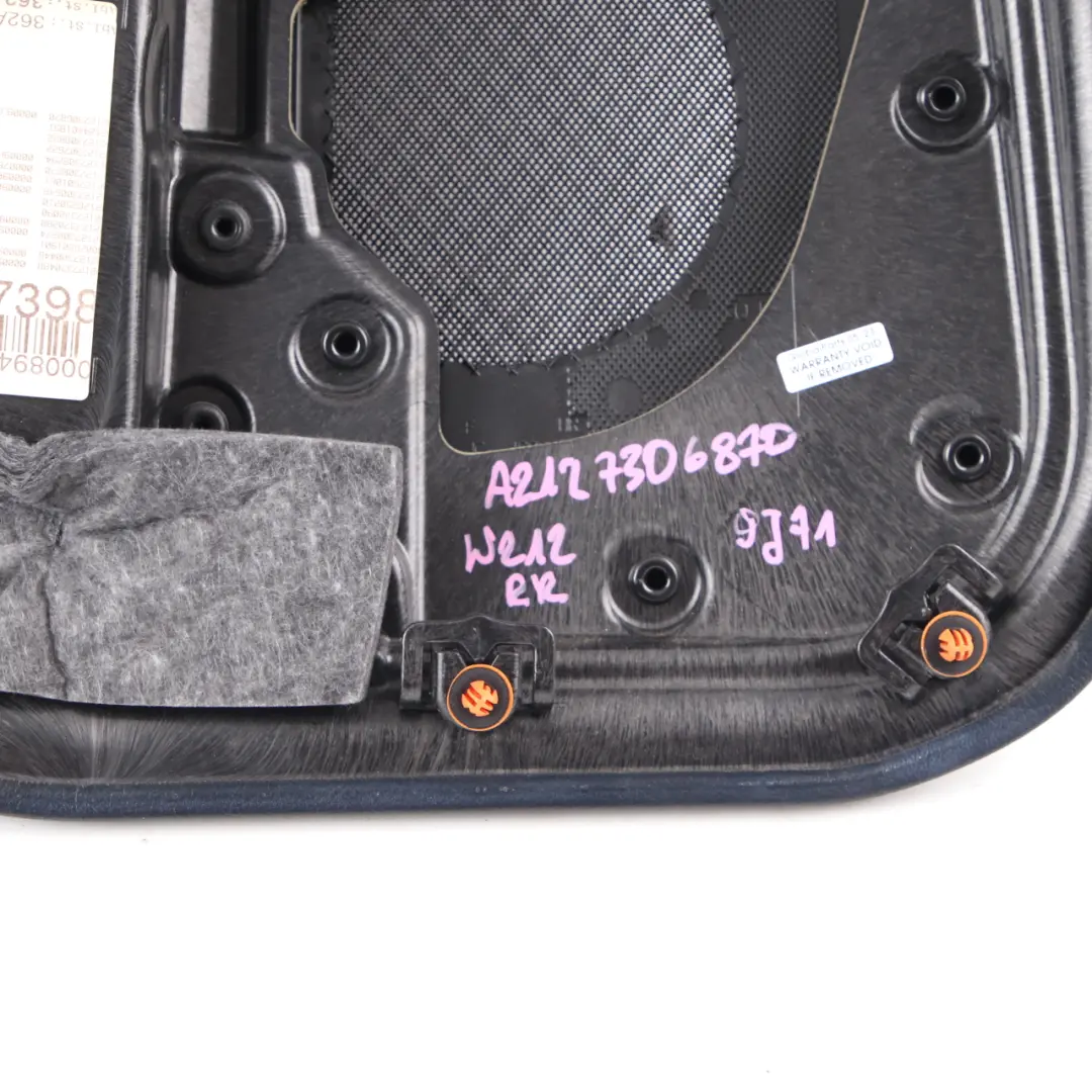 Door Card Rear Right O/S Trim Panel Cover Black Imitation Leather to Mercedes W212 with Part number A2127306870 Mercedes W212 Door Card Rear Right O/S Trim Panel Cover Black Imitation Leather - SKU A2127306870 - Part number A2127306870