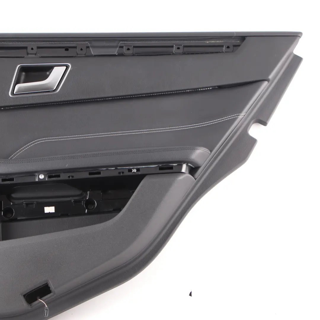 Door Card Rear Right O/S Trim Panel Cover Black Imitation Leather to Mercedes W212 with Part number A2127306870 Mercedes W212 Door Card Rear Right O/S Trim Panel Cover Black Imitation Leather - SKU A2127306870 - Part number A2127306870