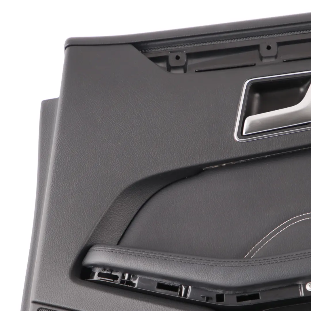 Door Card Rear Right O/S Trim Panel Cover Black Imitation Leather to Mercedes W212 with Part number A2127306870 Mercedes W212 Door Card Rear Right O/S Trim Panel Cover Black Imitation Leather - SKU A2127306870 - Part number A2127306870