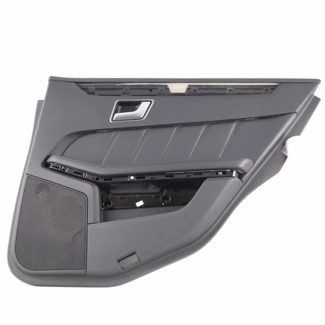 Door Card Rear Right O/S Trim Panel Cover Black Leather to Mercedes W212 with Part number A2127307470 Mercedes W212 Door Card Rear Right O/S Trim Panel Cover Black Leather - SKU A2127307470 - Part number A2127307470