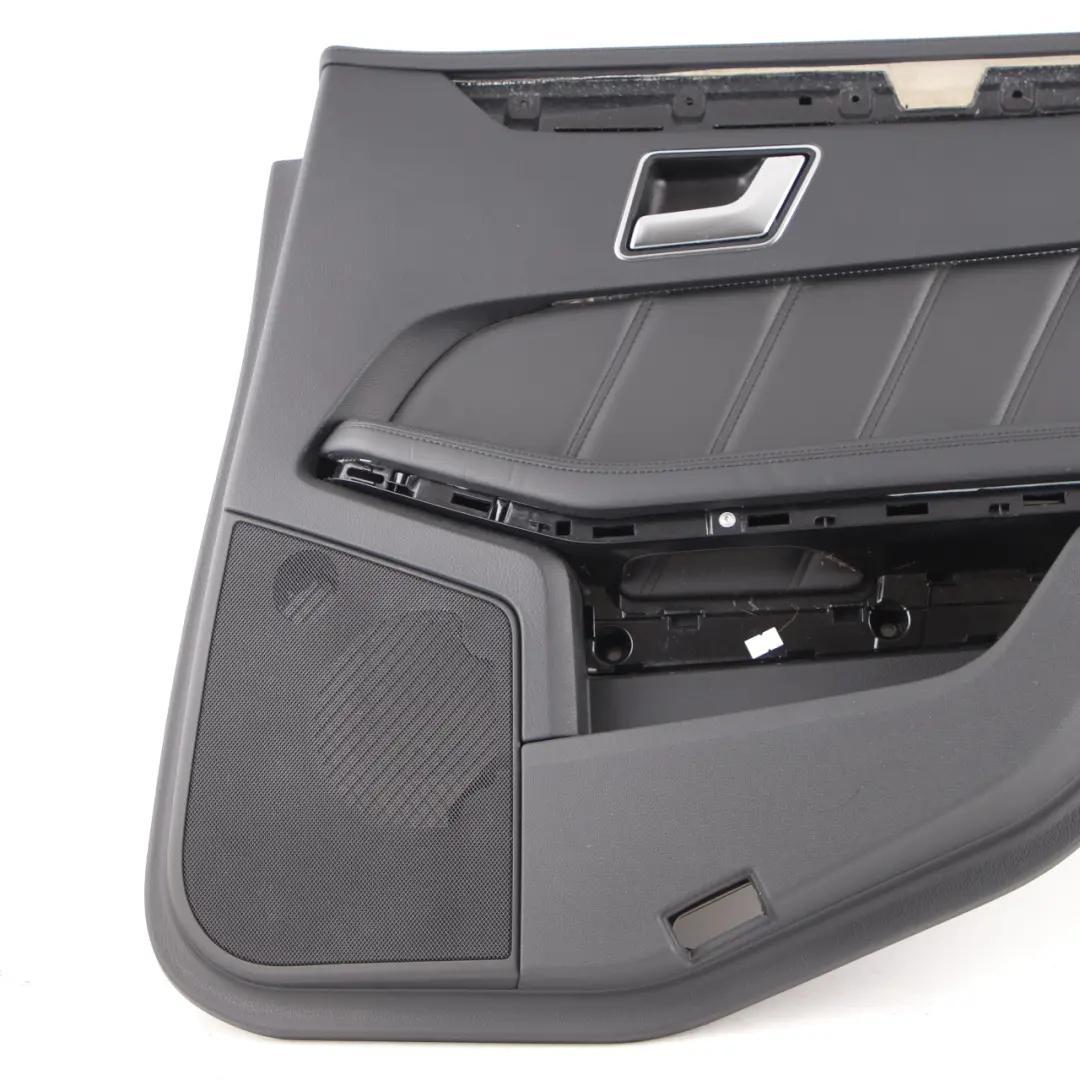 Door Card Rear Right O/S Trim Panel Cover Black Leather to Mercedes W212 with Part number A2127307470 Mercedes W212 Door Card Rear Right O/S Trim Panel Cover Black Leather - SKU A2127307470 - Part number A2127307470