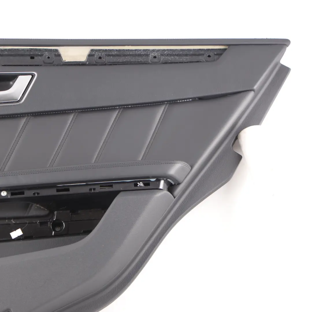 Mercedes W212 Door Card Rear Right O/S Trim Panel Cover Black Leather - SKU A2127307470 - Part number A2127307470
