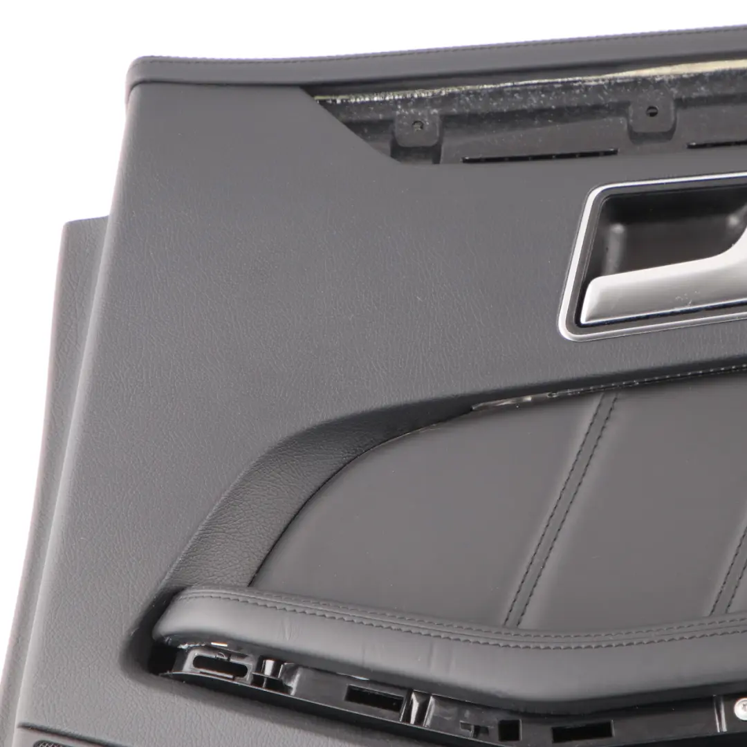 Mercedes W212 Door Card Rear Right O/S Trim Panel Cover Black Leather - SKU A2127307470 - Part number A2127307470