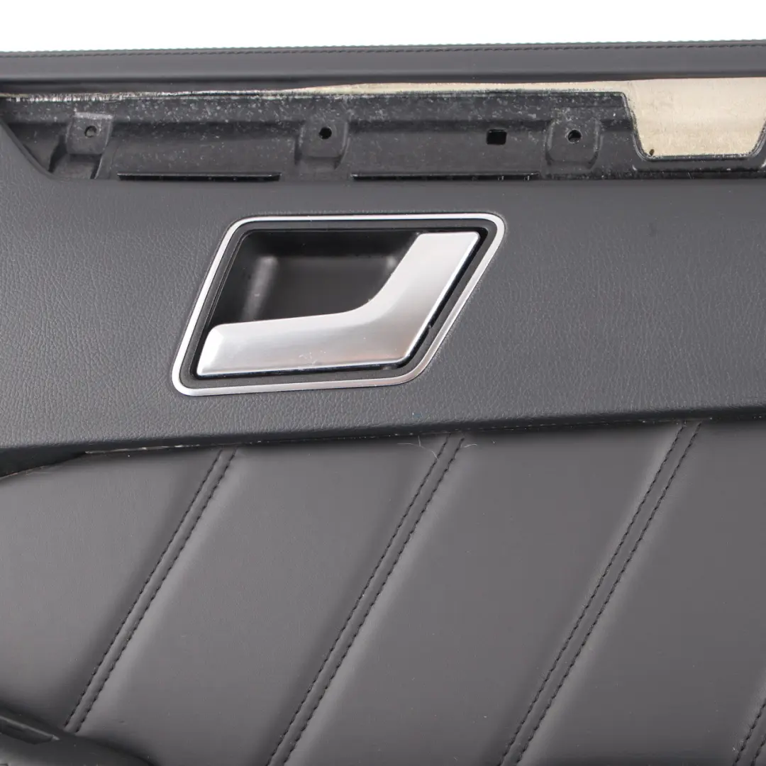 Mercedes W212 Door Card Rear Right O/S Trim Panel Cover Black Leather - SKU A2127307470 - Part number A2127307470