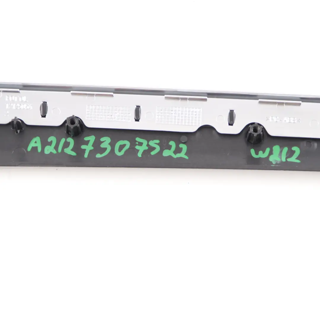 Interior Door Trim Cover Rear Left N/S Strip Aluminium to Mercedes W212 with Part number A2127307522 Mercedes W212 Interior Door Trim Cover Rear Left N/S Strip Aluminium - SKU A2127307522 - Part number A2127307522