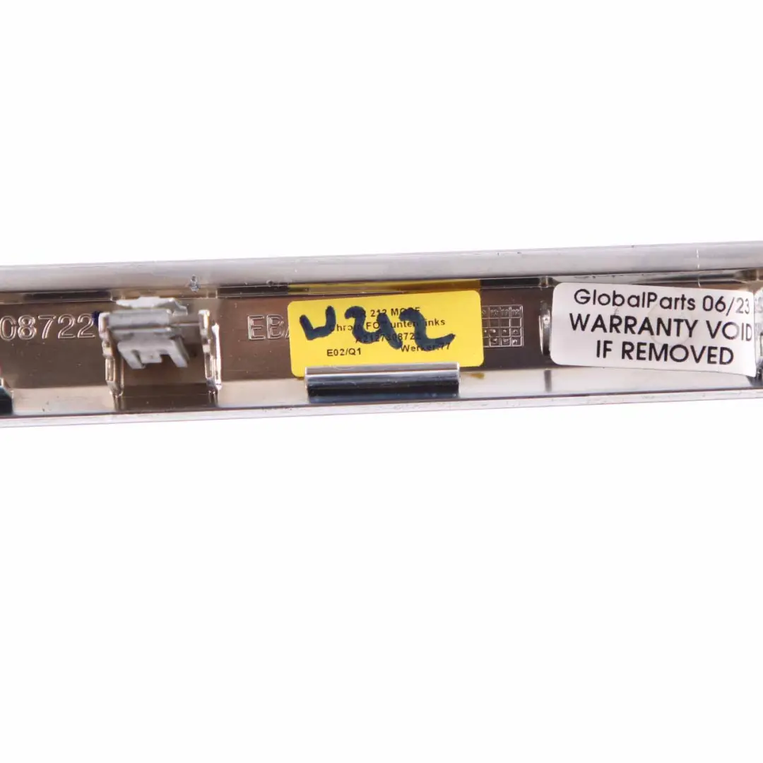 Mercedes W212 Intérieur Carte Porte Arrière Gauche Bande Aluminium - SKU A2127308722 - Numéro de pièce A2127308722