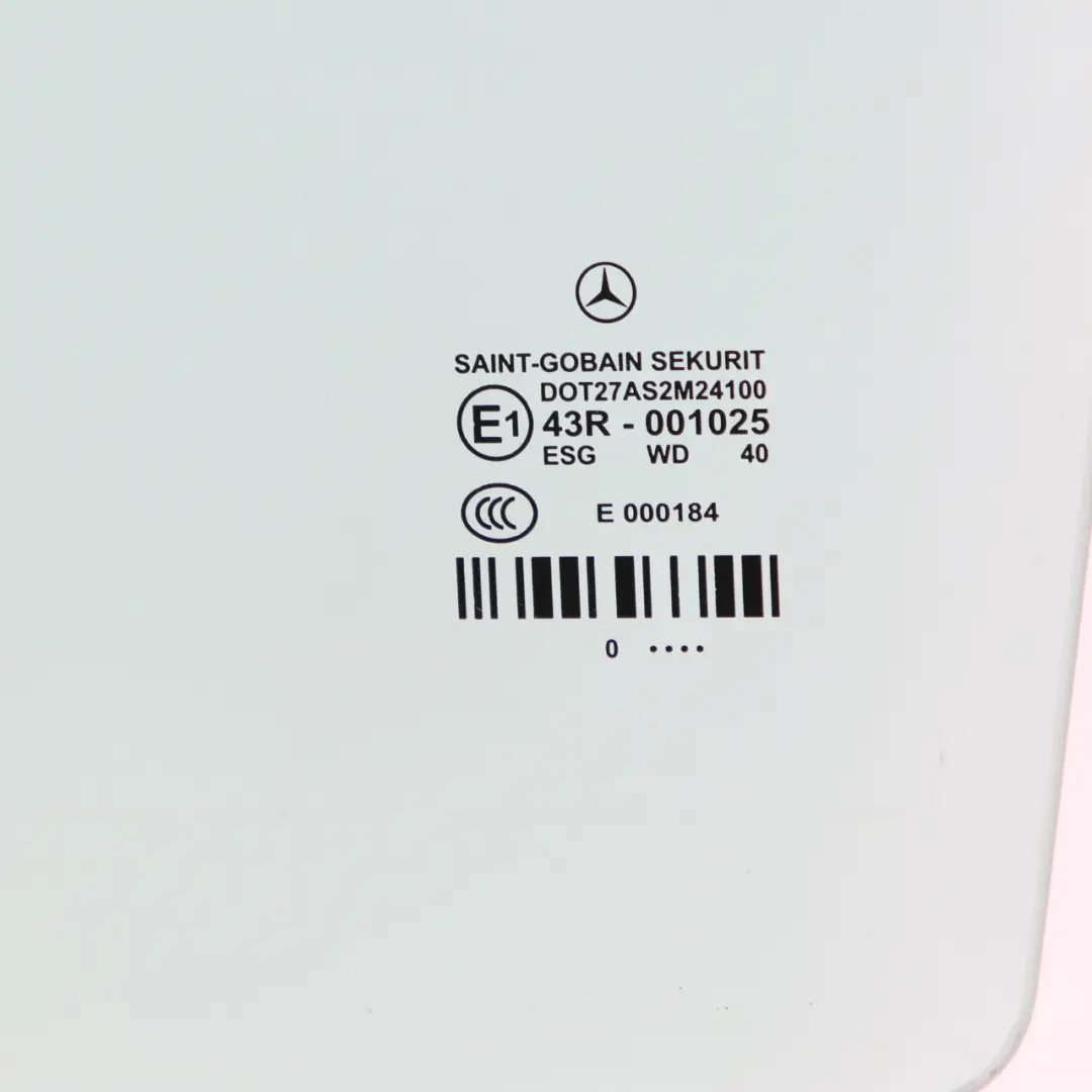 Window Glass Rear Left N/S Side Green AS2 to Mercedes W212 with Part number A2127350110 Mercedes W212 Window Glass Rear Left N/S Side Green AS2 - SKU A2127350110-1 - Part number A2127350110
