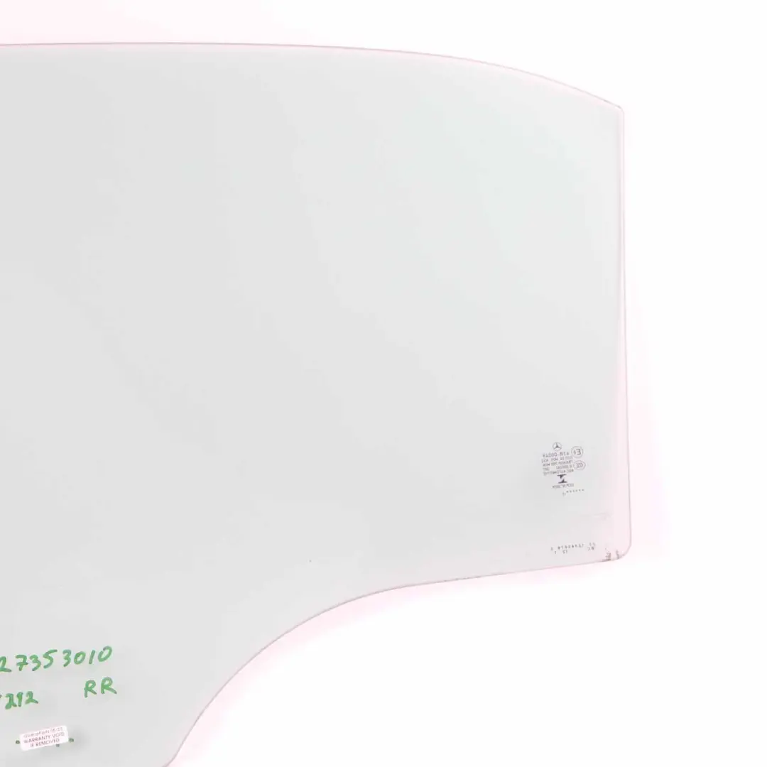 Mercedes W212 Window Glass Door Rear Right Glazing Green AS2 - SKU A2127353010 - Part number A2127353010