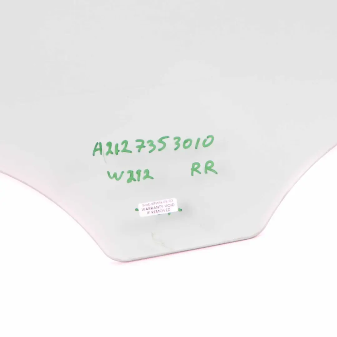Mercedes W212 Window Glass Door Rear Right Glazing Green AS2 - SKU A2127353010 - Part number A2127353010