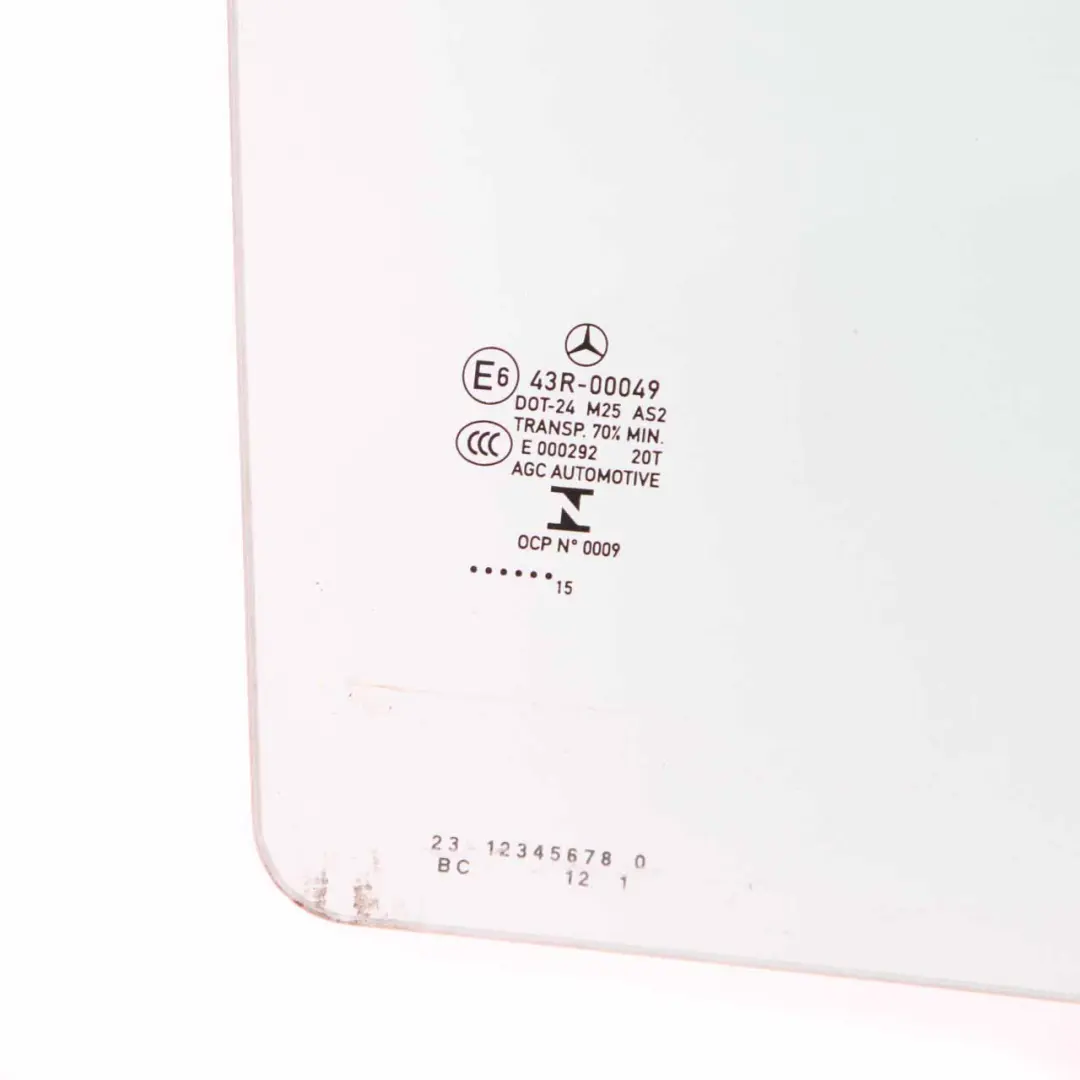 Mercedes W212 Vetro Porta Posteriore Destra Vetro Verde AS2 - SKU A2127353010 - Numero di parte A2127353010