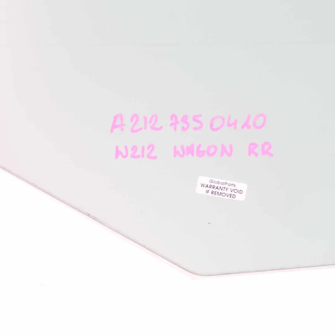 Mercedes S212 Estate Fenster Glas Hintere Rechte Tür Grün AS2 - SKU A2127350410 - Teilenummer A2127350410