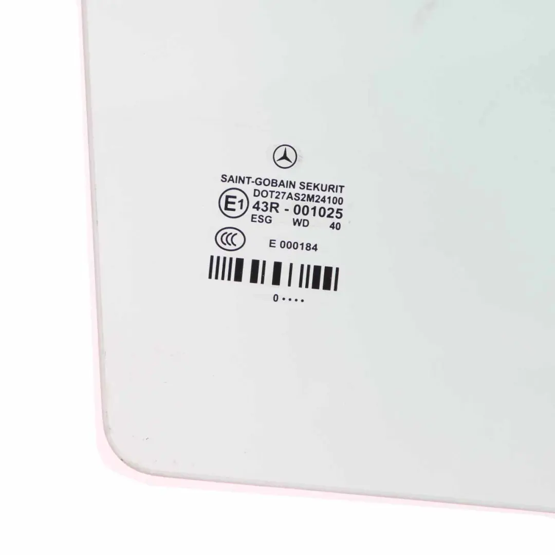 Cristal Puerta Trasera Derecha Verde AS2 para Mercedes S212 Estate con número de pieza A2127350410 Mercedes S212 Estate Cristal Puerta Trasera Derecha Verde AS2 - SKU A2127350410 - Número de pieza A2127350410