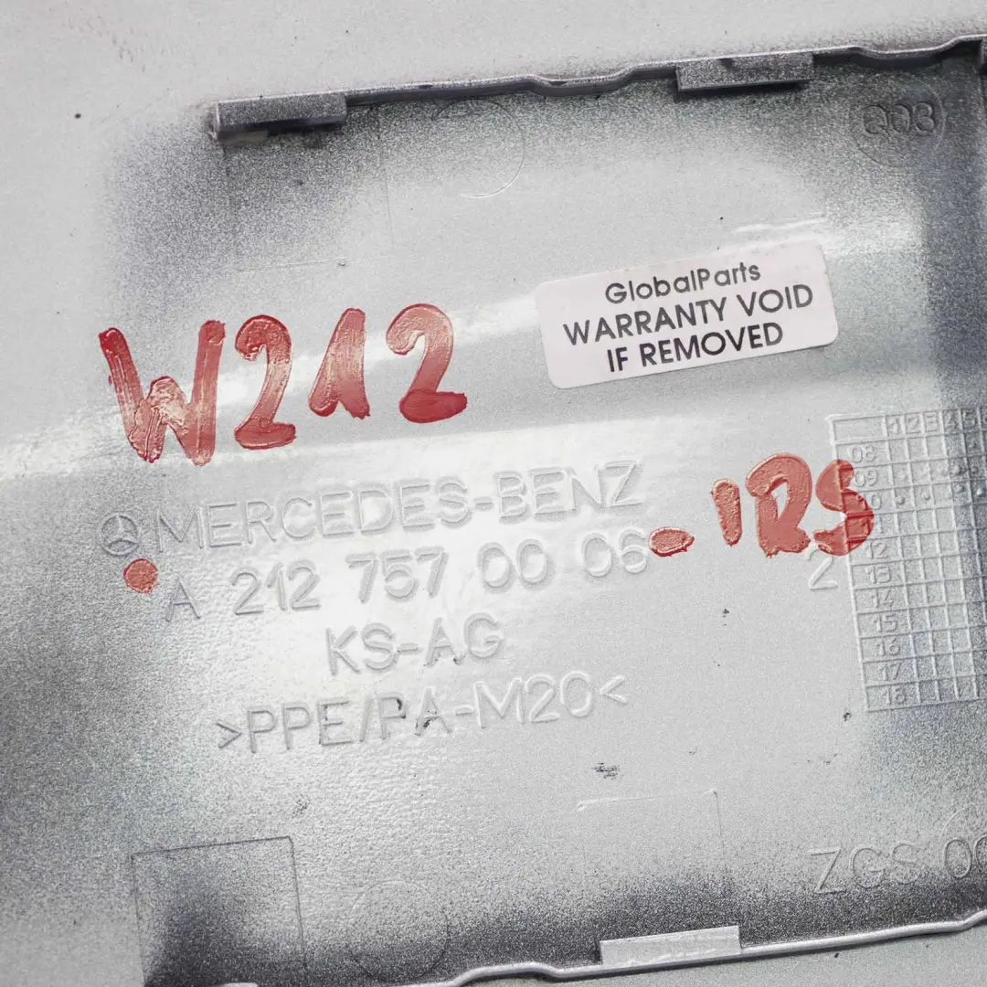 Flap Tank Cap Cover Iridium Silver Metallic 775 to Mercedes W212 Fuel with Part number A2127570006 Mercedes W212 Fuel Flap Tank Cap Cover Iridium Silver Metallic 775 - SKU A2127570006-IRS - Part number A2127570006