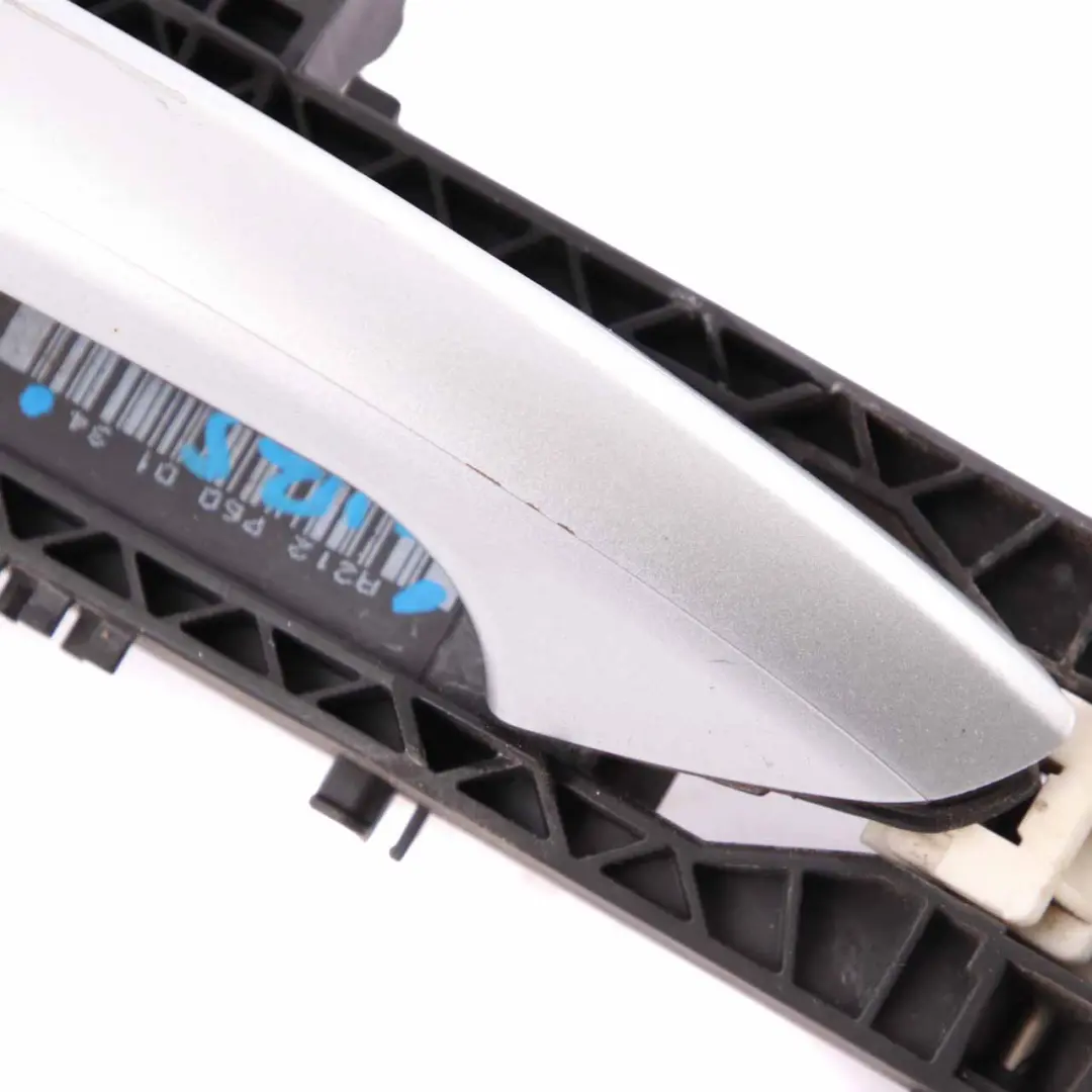 Door Handle Outside Rear Left N/S Iridium Silver Metallic 775 to Mercedes W212 with Part number A2127600134 Mercedes W212 Door Handle Outside Rear Left N/S Iridium Silver Metallic 775 - SKU A2127600134-IRS - Part number A2127600134