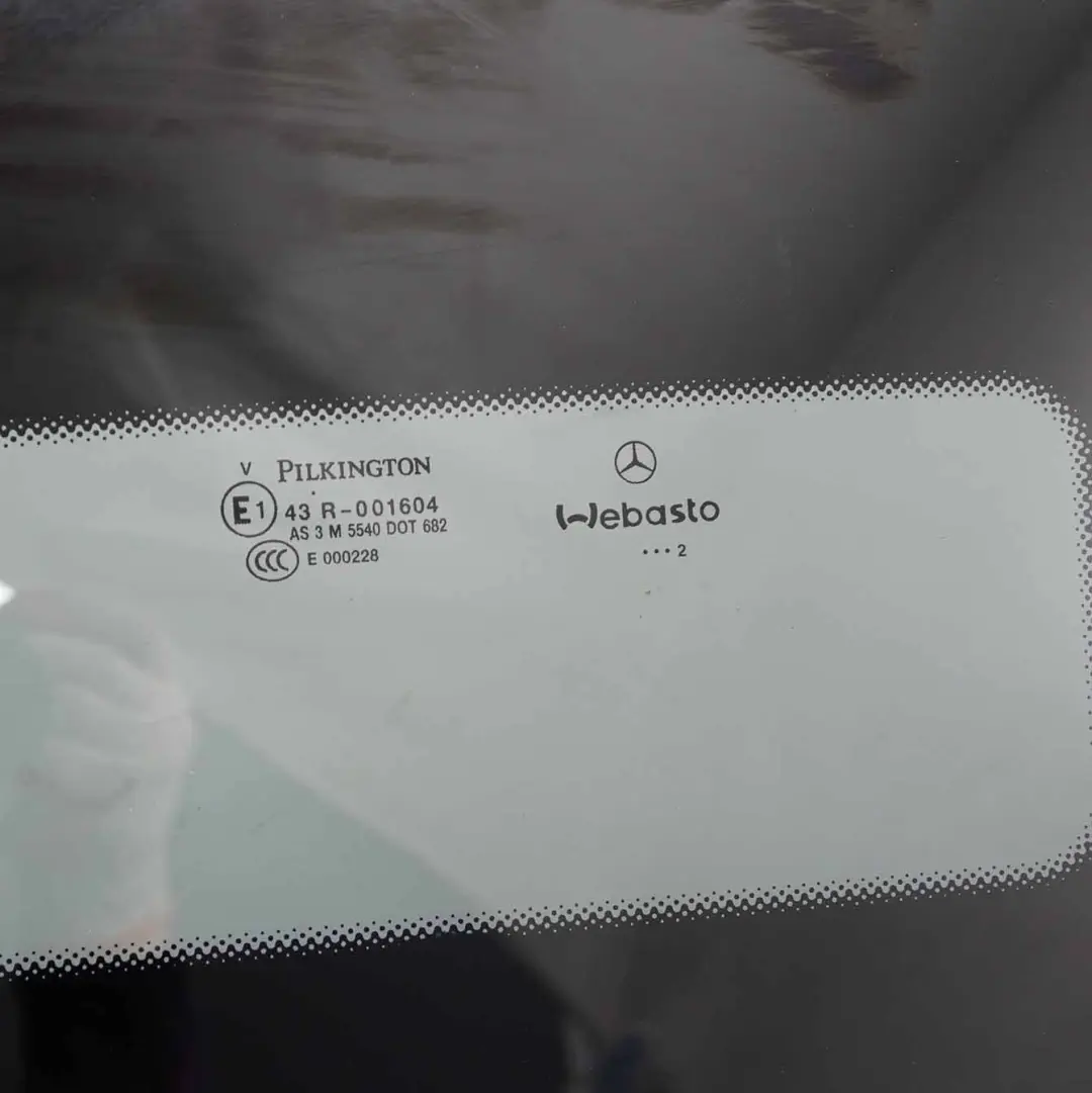 Mercedes W212 Panoramic Sunroof Sliding Roof Front Window Glass Panel AS3 - SKU A2127801121 - Part number A2127801121