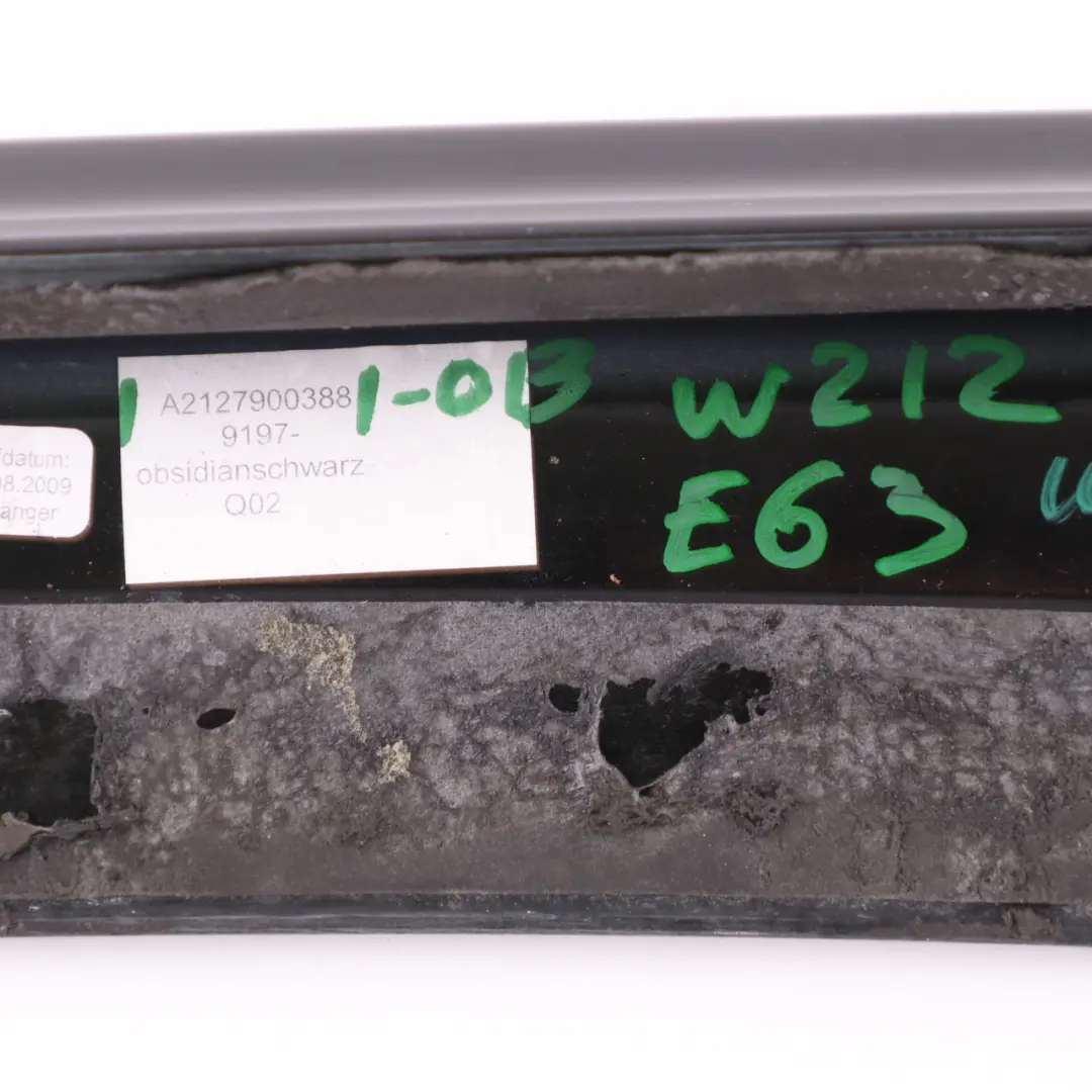 Trunk Lid AMG Spoiler Lip Obsidian Black 197 to Mercedes W212 E63 with Part number A2127900388 Mercedes W212 E63 Trunk Lid AMG Spoiler Lip Obsidian Black 197 - SKU A2127900388-OB - Part number A2127900388