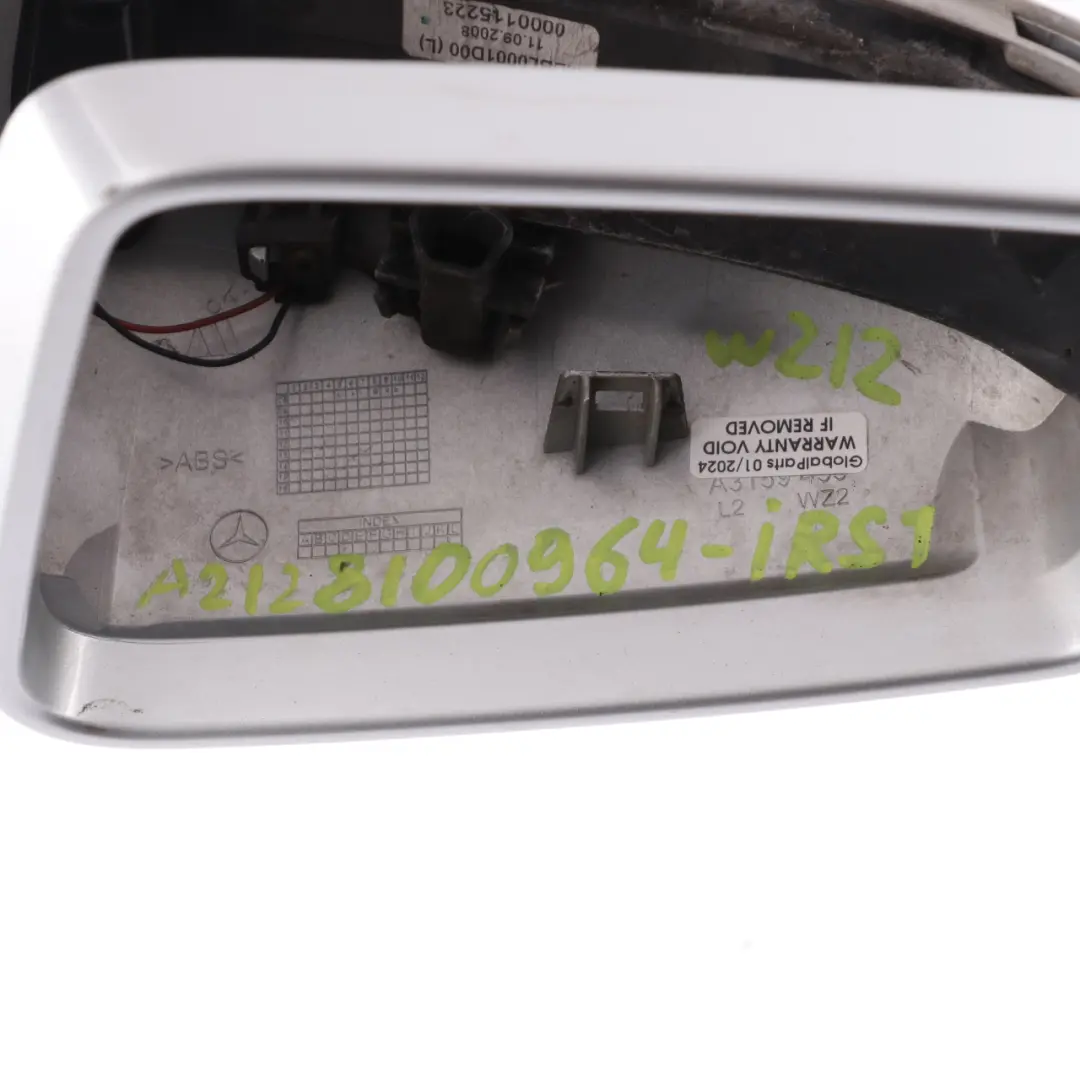 Wing Mirror Cover Door Left N/S Cap Indicator Iridium Silver 775 to Mercedes W212 with Part number A2128100964 Mercedes W212 Wing Mirror Cover Door Left N/S Cap Indicator Iridium Silver 775 - SKU A2128100964-IRS1 - Part number A2128100964