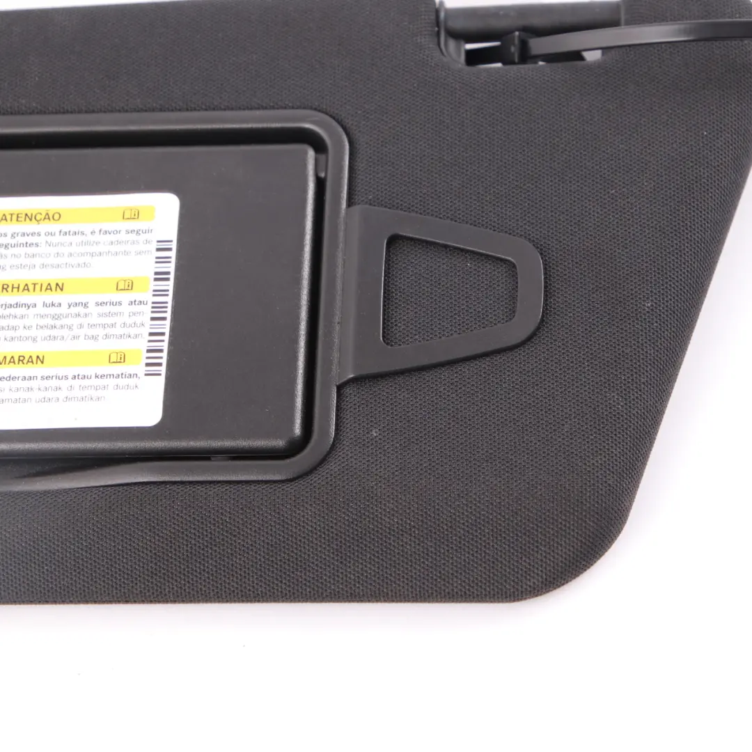 Aletta parasole Mercedes W212 Rivestimento sinistro anteriore nero per con numero di parte A2128101510 Aletta parasole Mercedes W212 Rivestimento sinistro anteriore nero - SKU A2128101510-1 - Numero di parte A2128101510