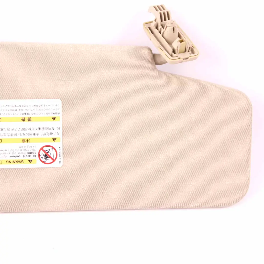 Sun Visor Mercedes W212 E-Class Cover Trim Left N/S Front Beige to with Part number A2128101510 Sun Visor Mercedes W212 E-Class Cover Trim Left N/S Front Beige - SKU A2128101510-2 - Part number A2128101510