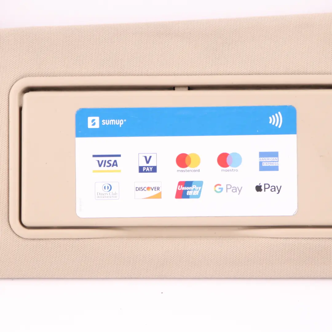  Sun Visor Mercedes W212 E-Class Cover Trim Left N/S Front Beige - SKU A2128101510-2 - Part number A2128101510