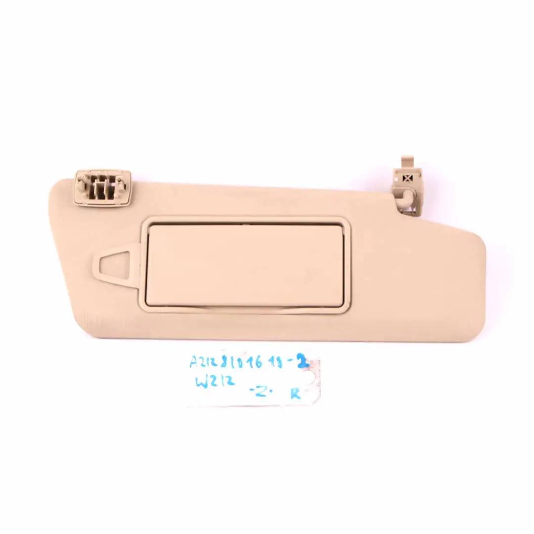  Sun Visor Mercedes W212 Cover Trim Right O/S Front Beige - SKU A2128101610-2 - Part number A2128101610