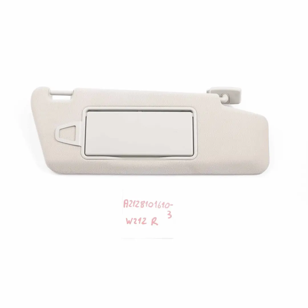Mercedes W212 E-Klasse Sonnenblende Abdeckung Rechts Grau - SKU A2128101610-3 - Teilenummer A2128101610