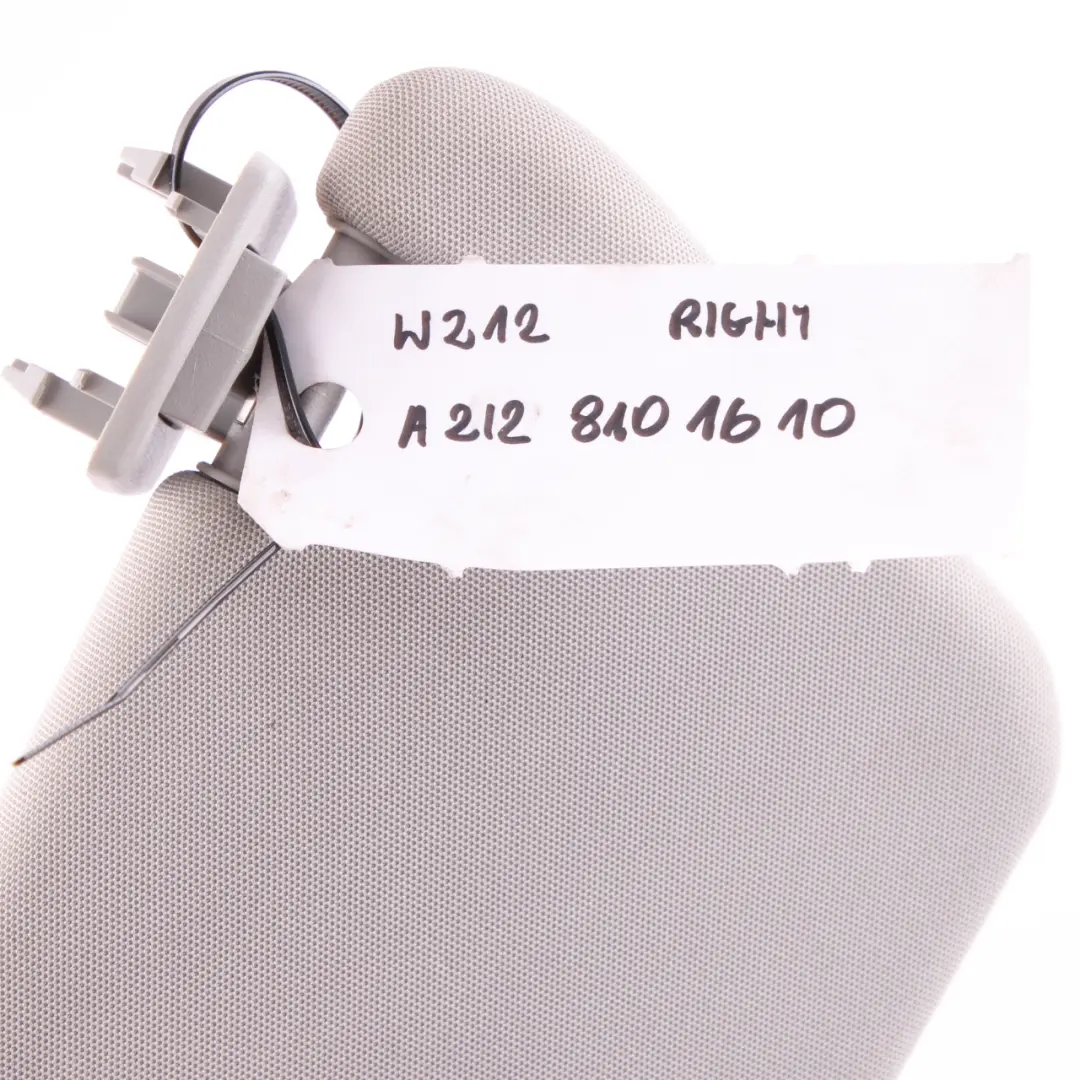  Sun Visor Mercedes W212 E-Class Cover Trim Right O/S Front Grey - SKU A2128101610 - Part number A2128101610