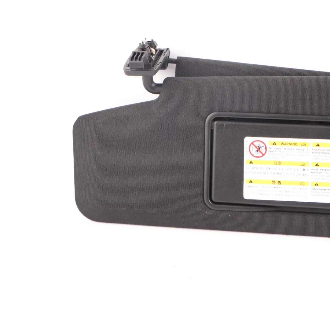 Sun Visor Left N/S With Label Mirror Extra Shade Black to Mercedes W212 with Part number A2128103710 Mercedes W212 Sun Visor Left N/S With Label Mirror Extra Shade Black - SKU A2128103710 - Part number A2128103710