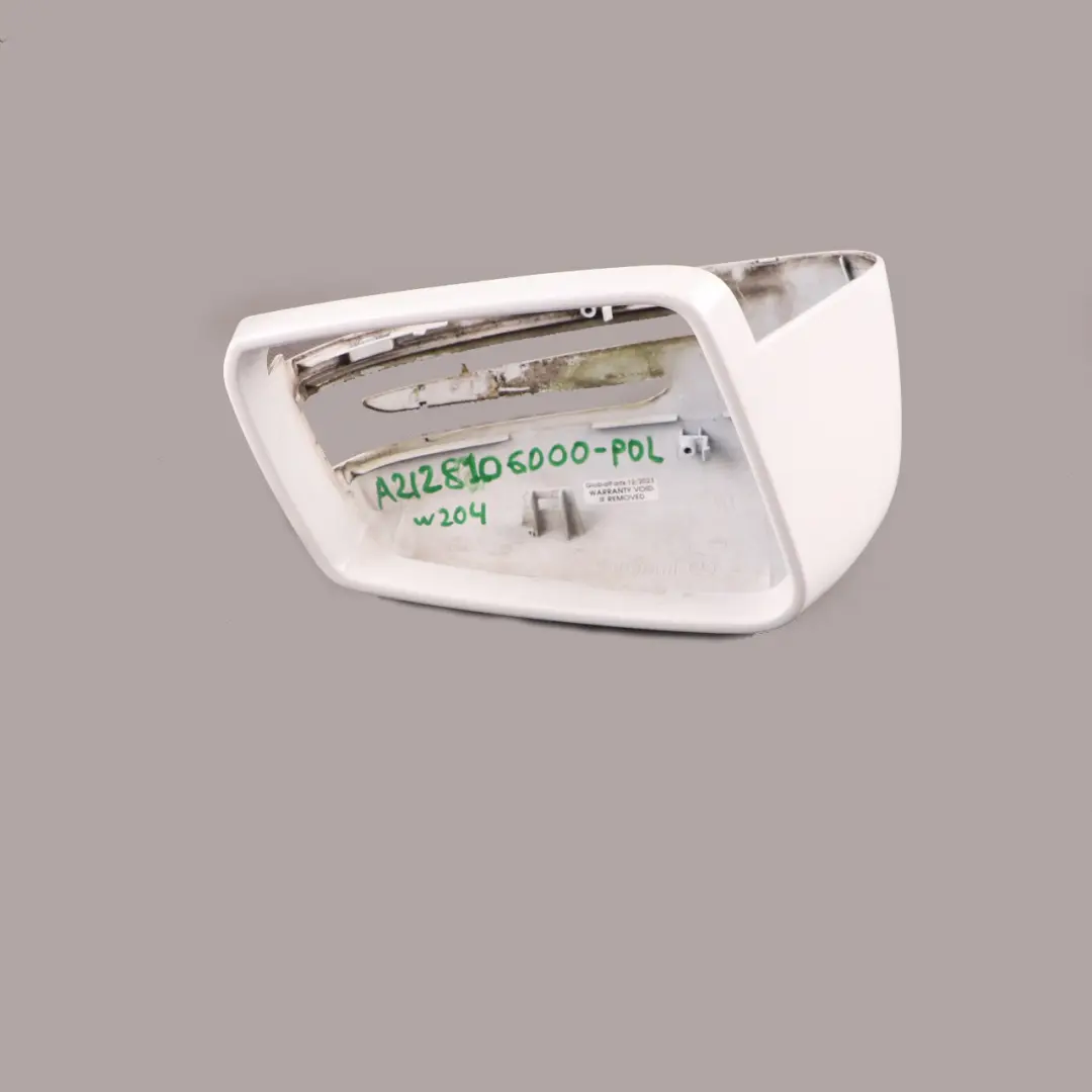 Wing Mirror Cover Cap Right O/S Polar White - 149 to Mercedes W204 W212 with Part number A2128106000 Mercedes W204 W212 Wing Mirror Cover Cap Right O/S Polar White - 149 - SKU A2128106000-POL - Part number A2128106000