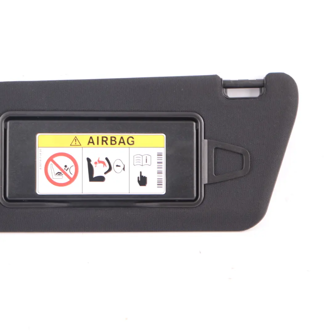 Mercedes W212 Sun Visor Cover Trim Front Left N/S Black Mirror - SKU A2128108100 - Part number A2128108100