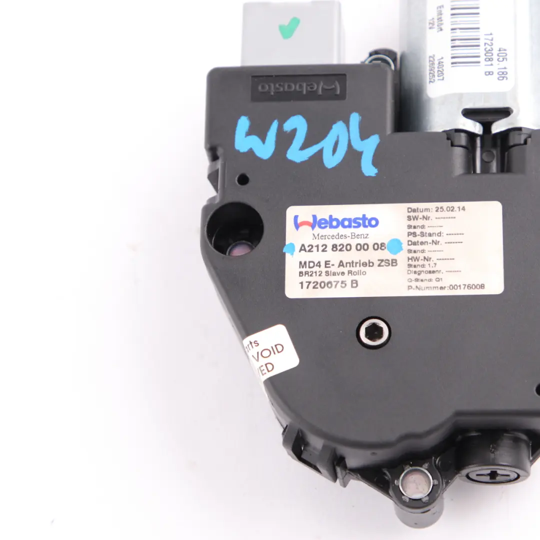 Sunroof Control Unit Mercedes W204 W212 Sun Roof Motor Drive  - SKU A2128200008 - Part number A2128200008