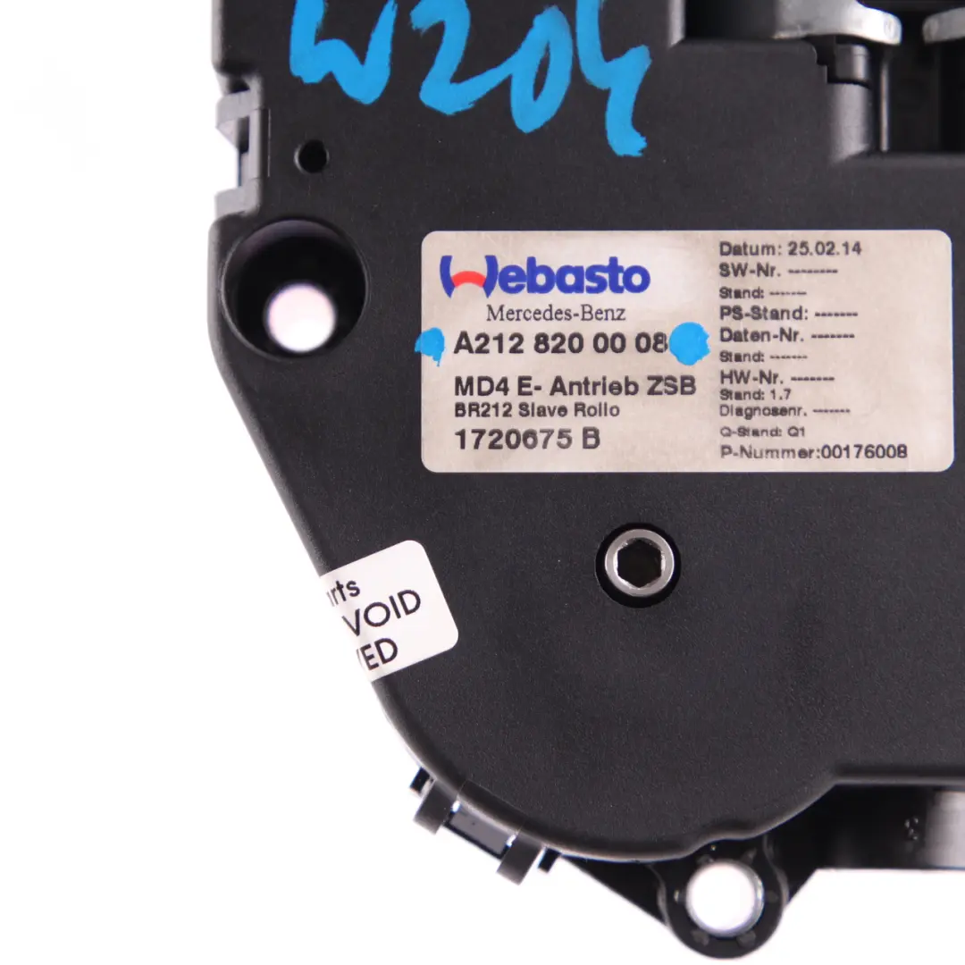 Sunroof Control Unit Mercedes W204 W212 Sun Roof Motor Drive  - SKU A2128200008 - Part number A2128200008