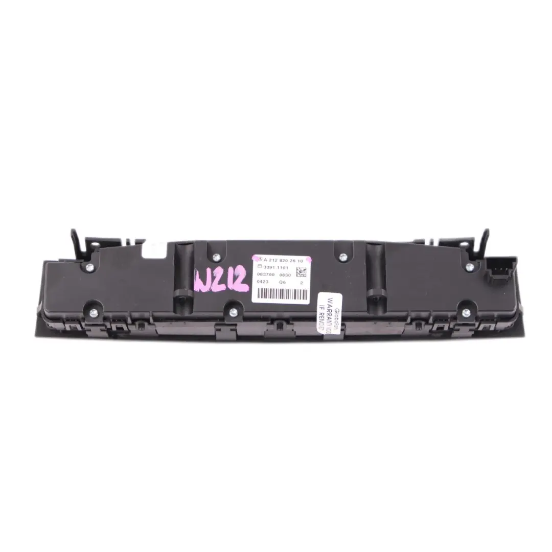  Switch Panel Mercedes W212 Dashboard Heated Seats Control Unit - SKU A2128202610 - Part number A2128202610